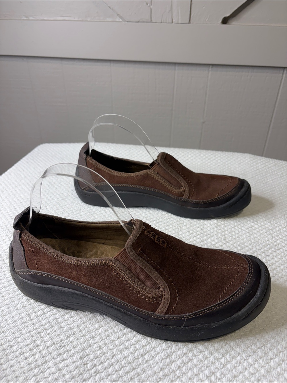 G.H. Bass Mae Women's Brown Suede Slip On Loafers Walking Shoes Size 9.5M